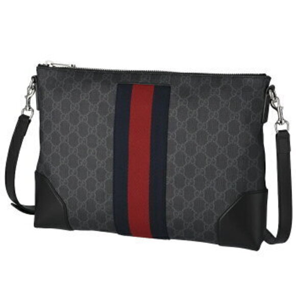Gucci GG Supreme Messenger Bag Clutch Black - Picture 2 of 6